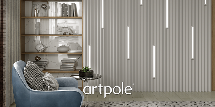 Коллекция гипсовых панелей ZIGZAG BIG + LED от Артполе